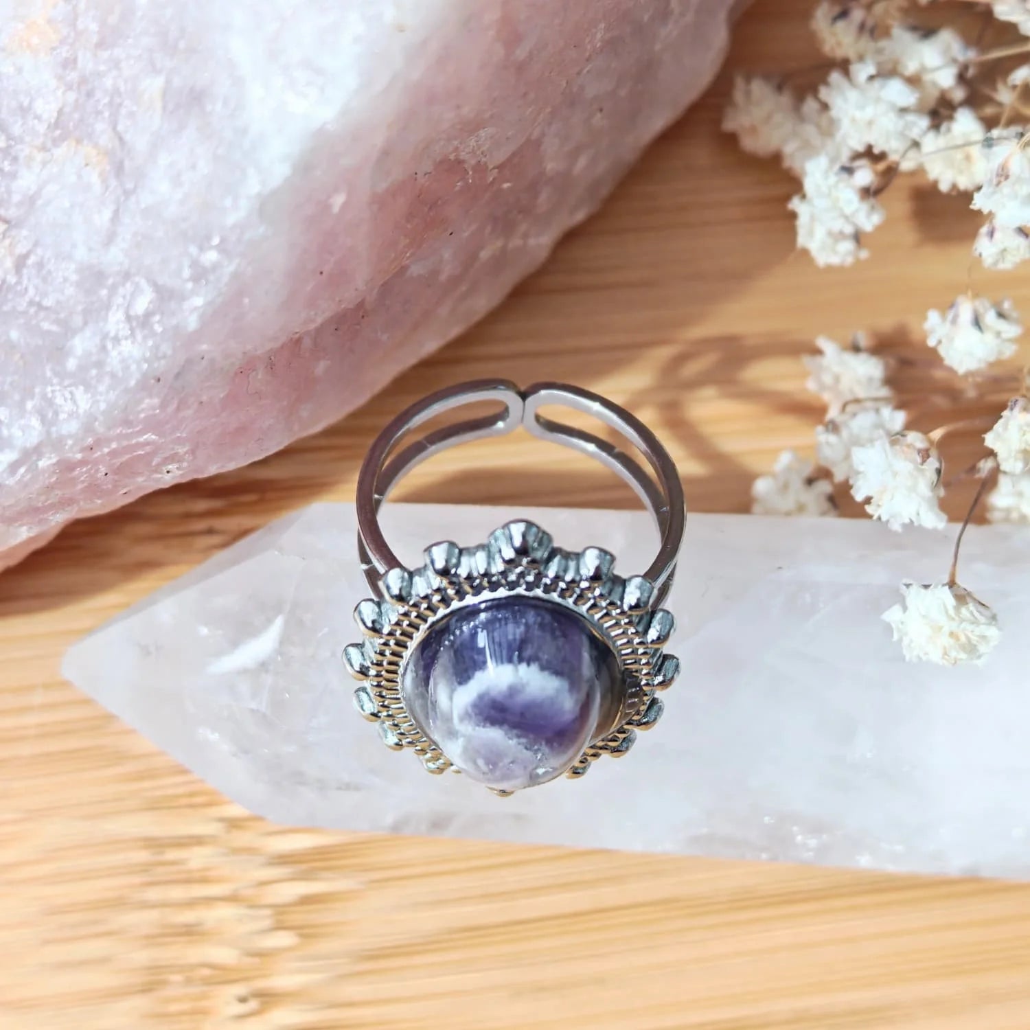 Anillo amatista - ajustable