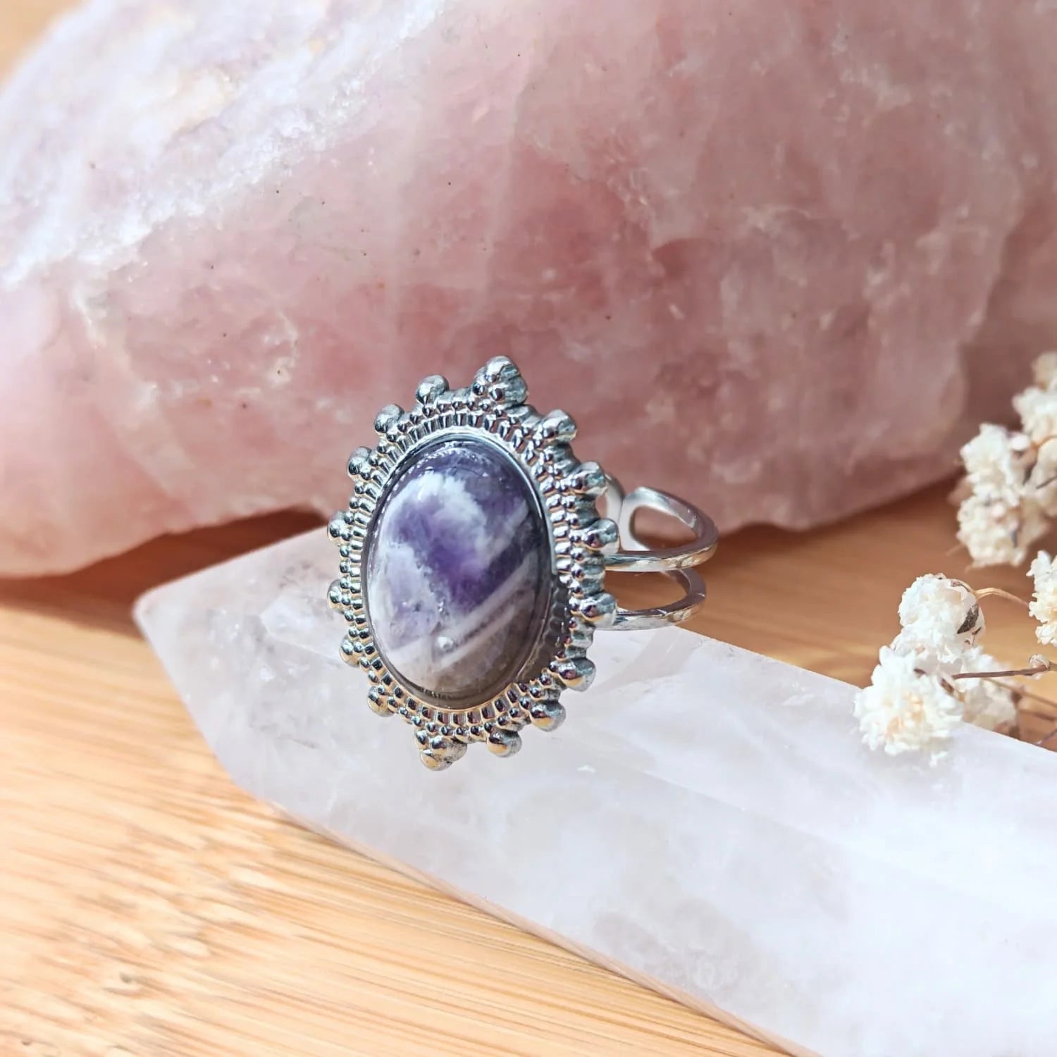 Anillo amatista - ajustable