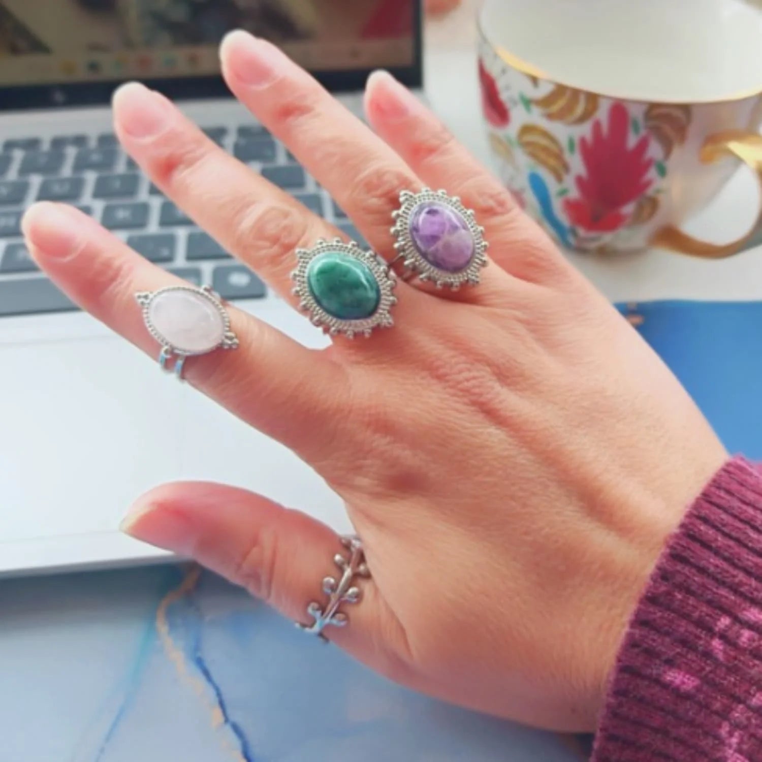 Anillo Agata Musgo