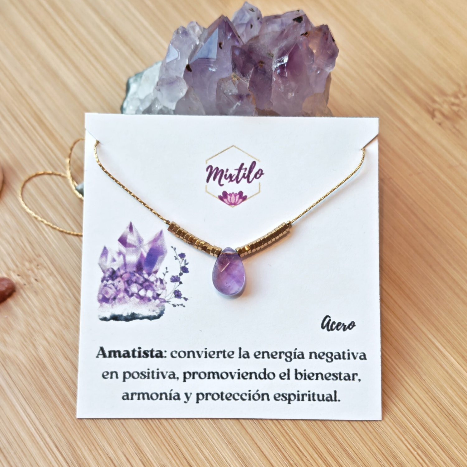 Collar Amatista – Bienestar, Armonía y Protección Energética | Mixtilo