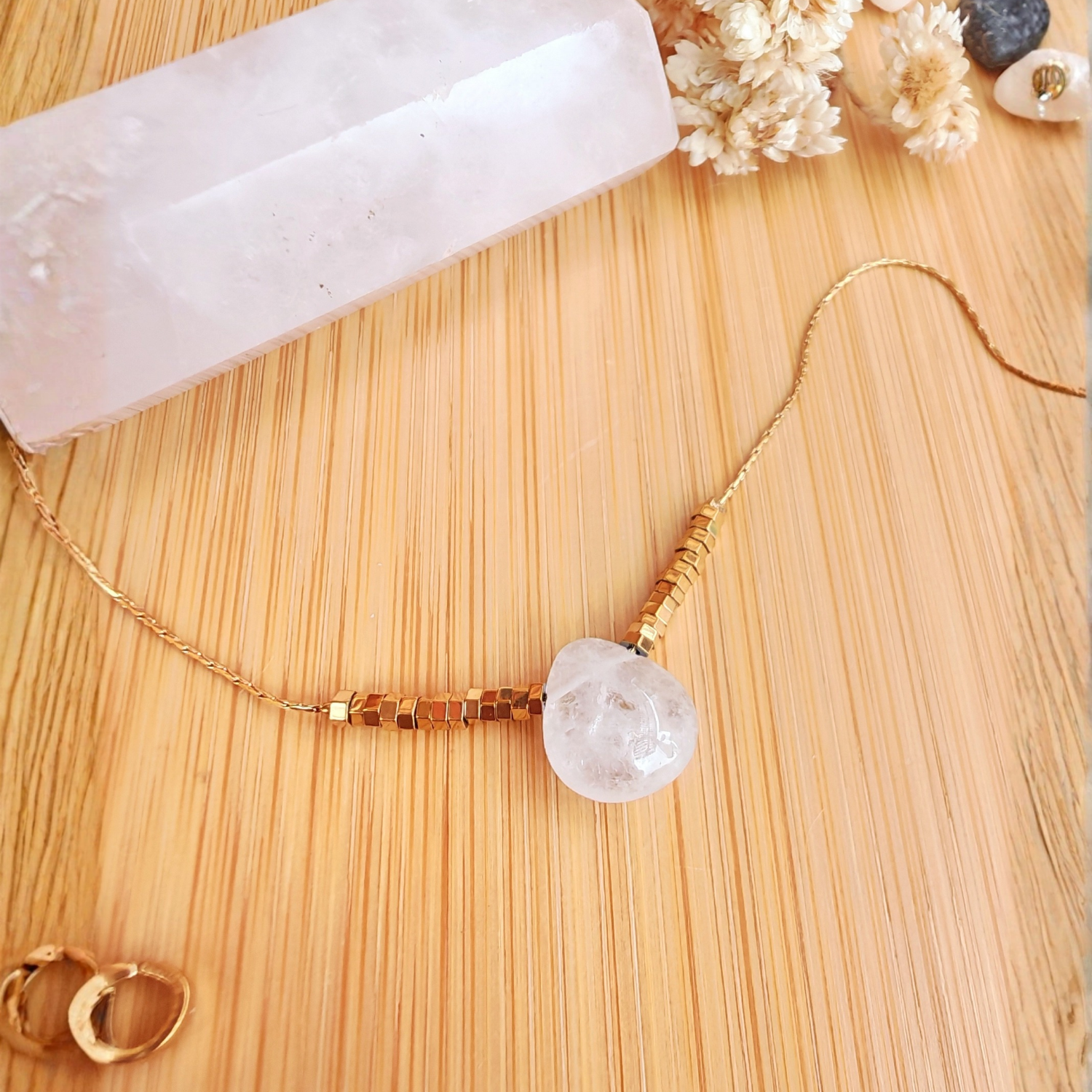 Collar Cuarzo Blanco – Limpieza, Protección energética | Mixtilo