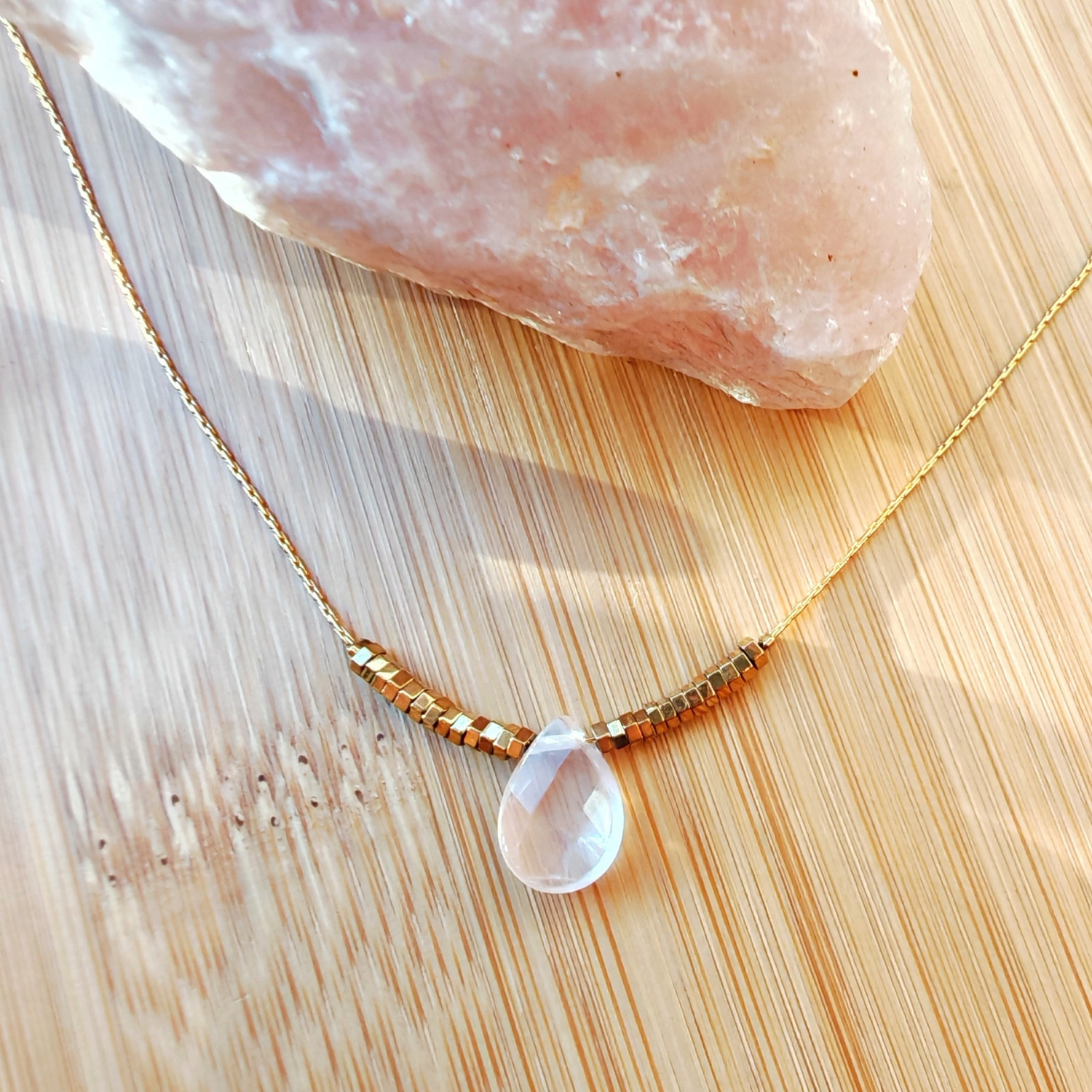 Collar Cuarzo Rosado – Amor Propio, Amistad y Energía Positiva | Mixtilo