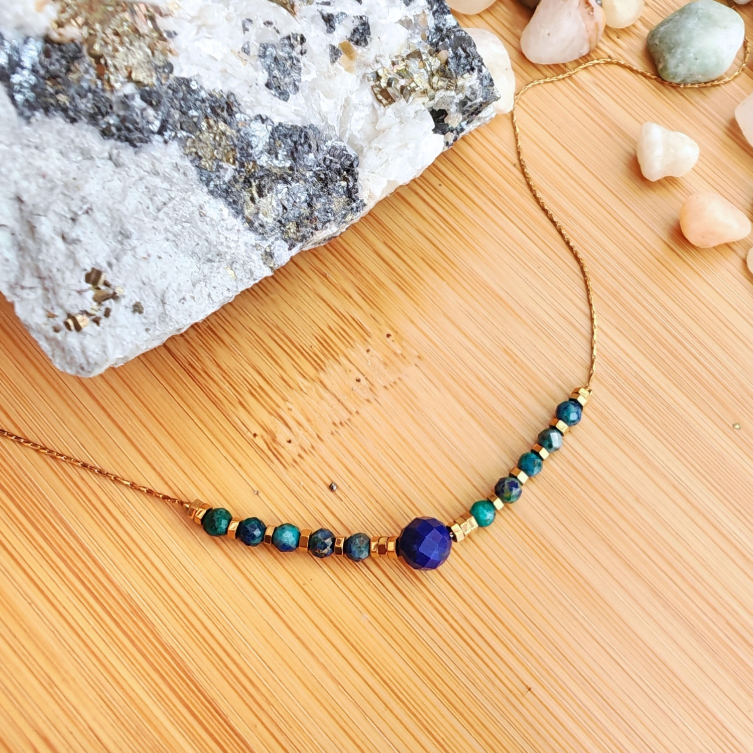 Collar lapislázuli crisocola – Serenidad, Sabiduría y Comunicación | Mixtilo