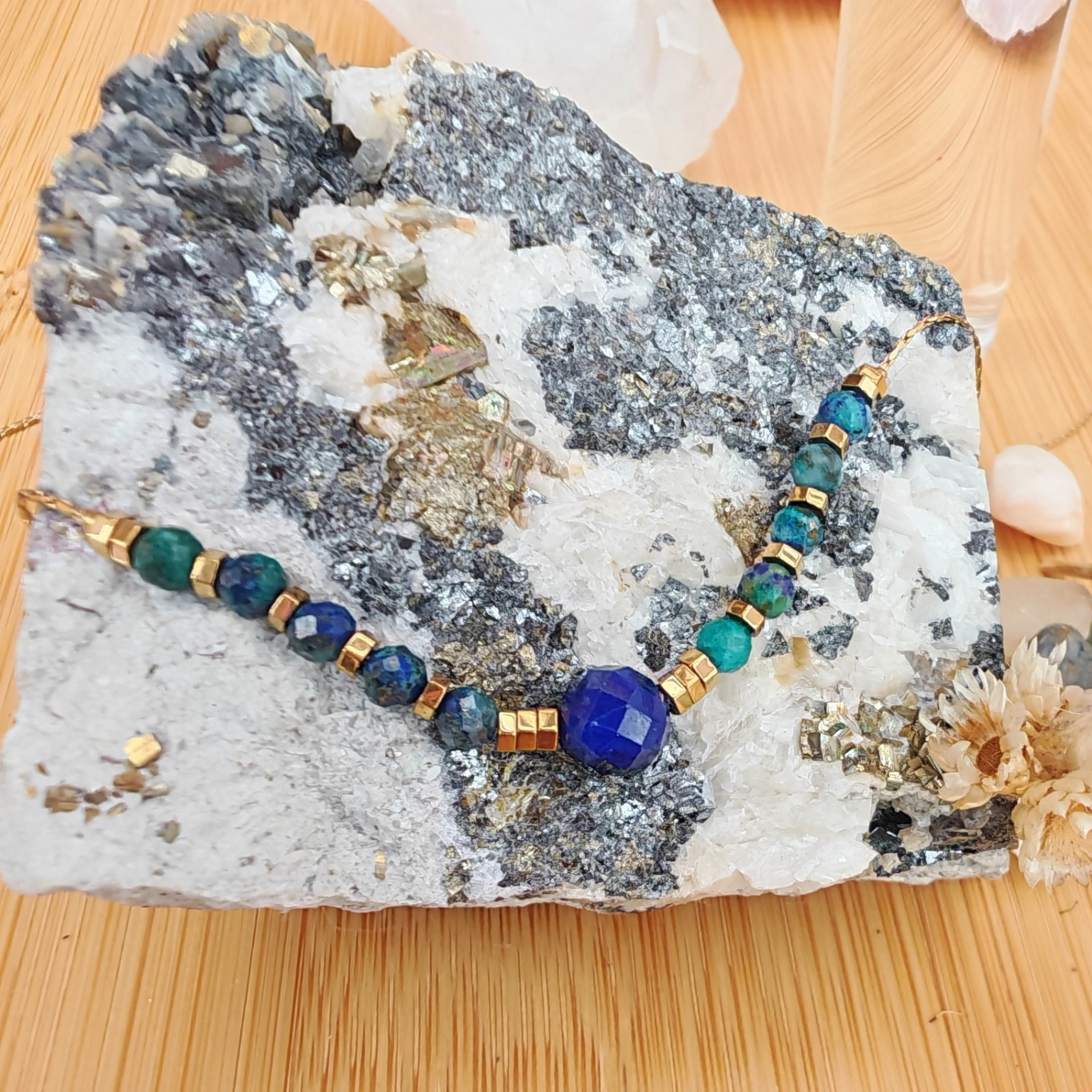 Collar lapislázuli crisocola – Serenidad, Sabiduría y Comunicación | Mixtilo