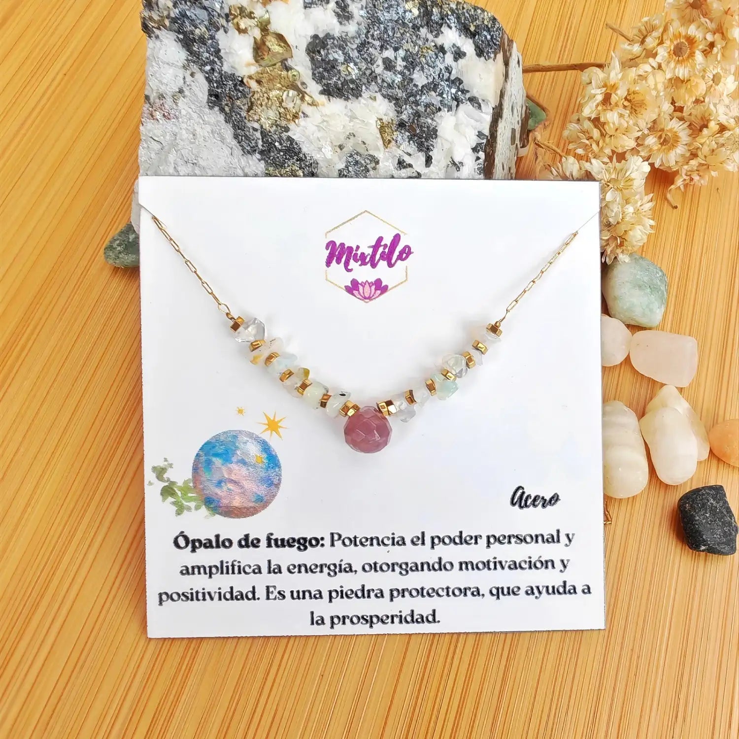 Collar Ópalo de Fuego – Motivación y Prosperidad