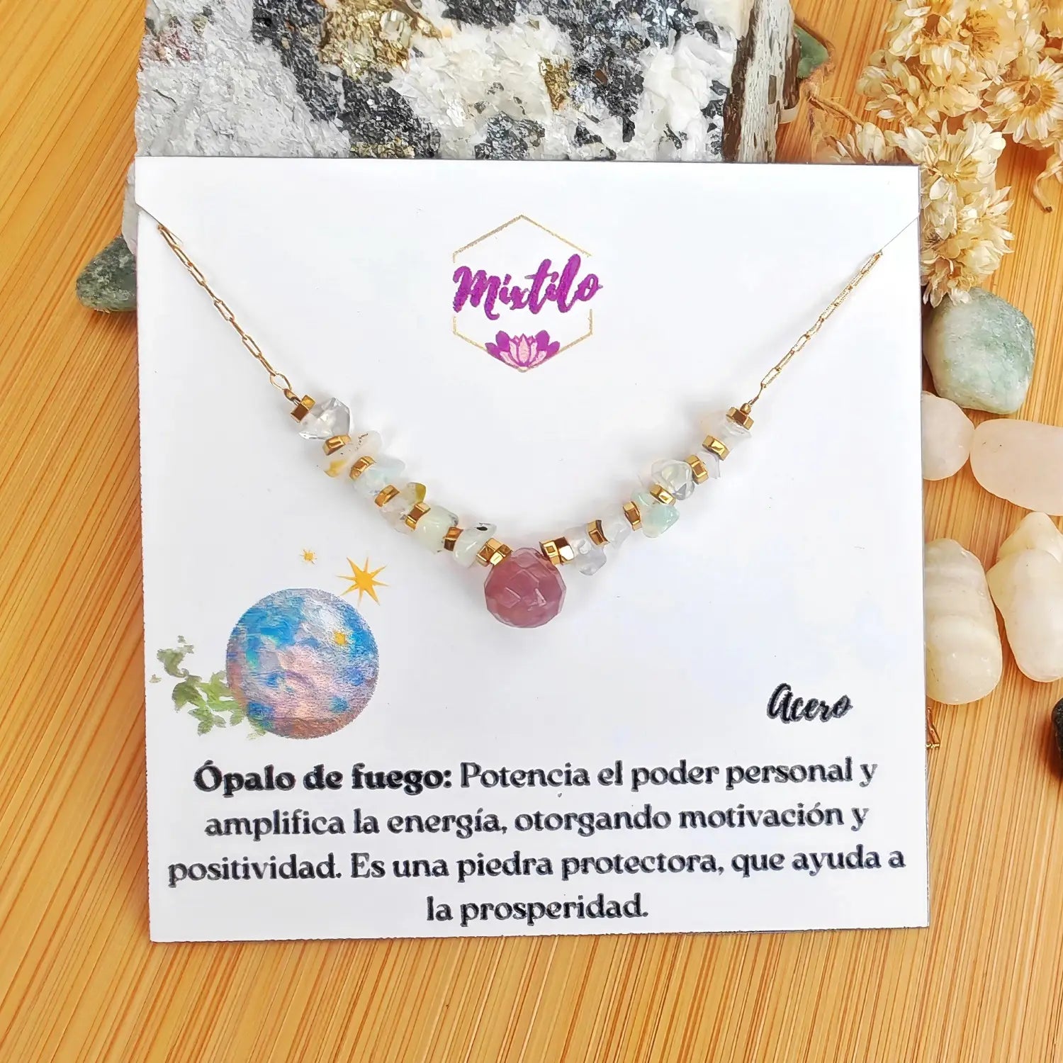 Collar Ópalo de Fuego – Motivación y Prosperidad