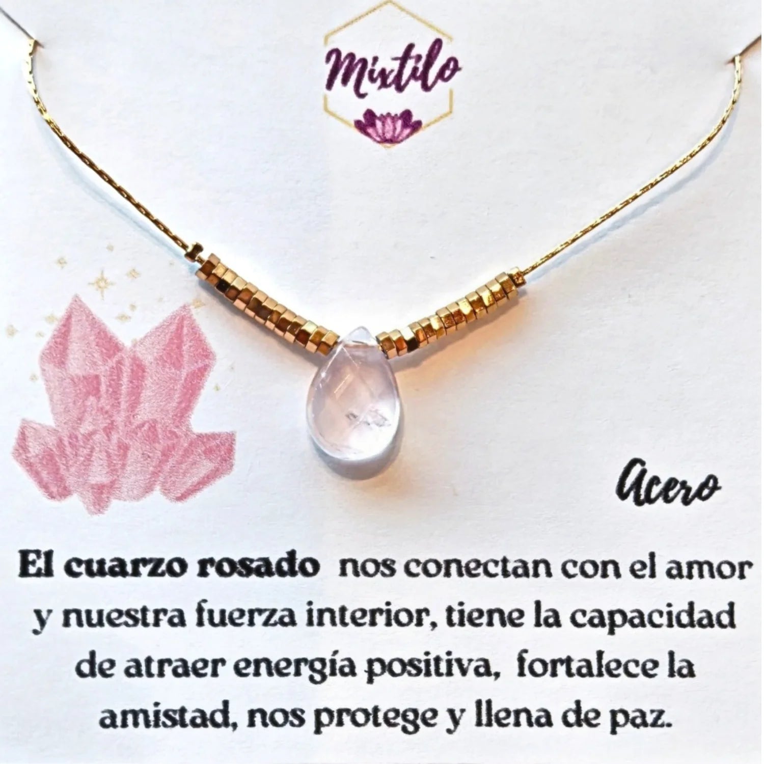 Collar Cuarzo Rosado – Amor Propio