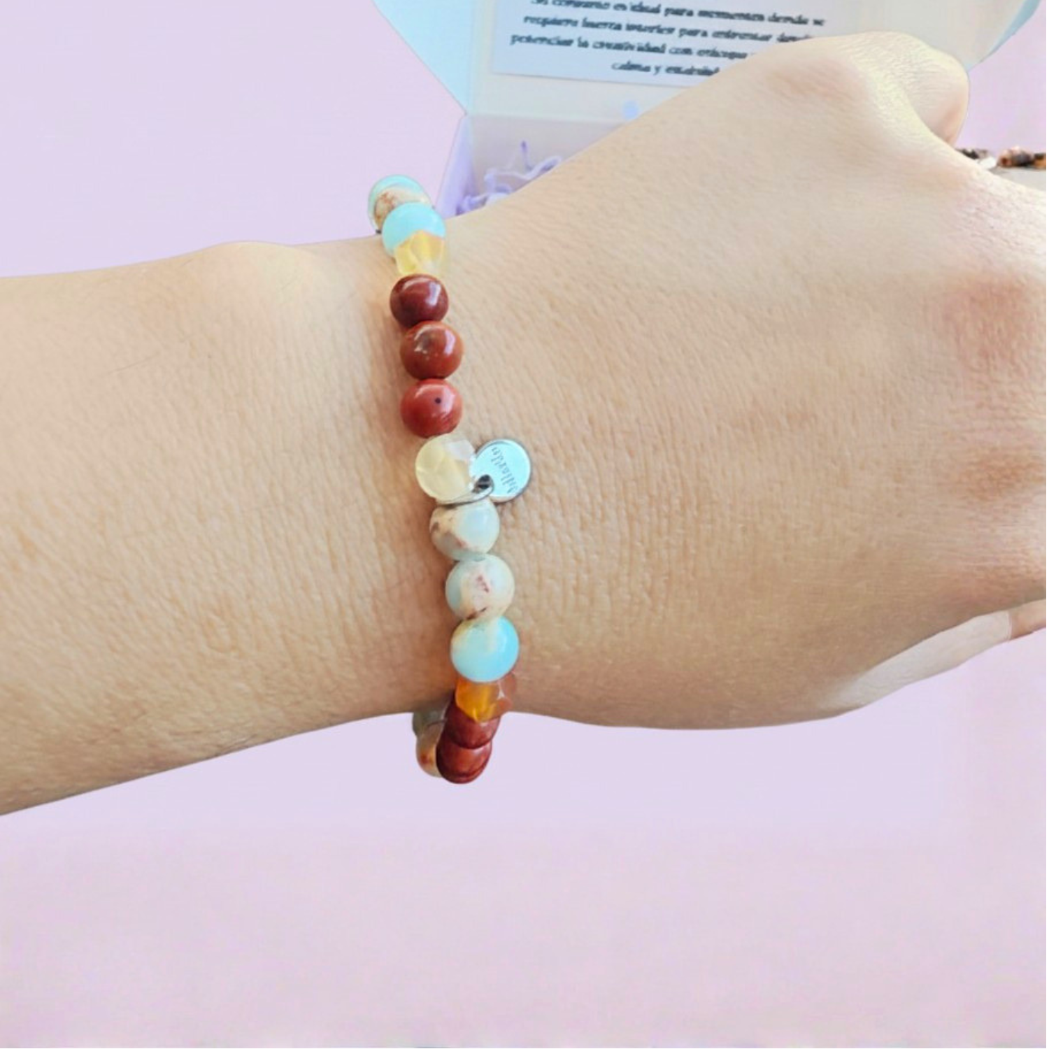 Pulsera fuerza interior - Jaspe rojo & cornalina
