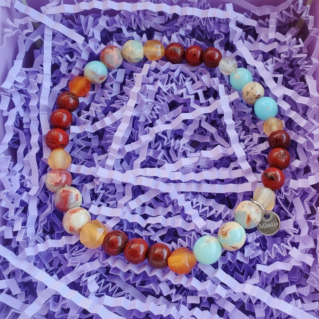 Pulsera fuerza interior - Jaspe rojo & cornalina