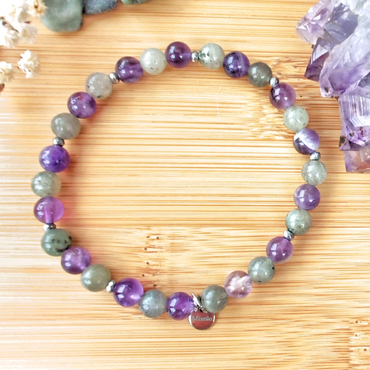 Pulsera intuición y protección - Amatista & Labradorita
