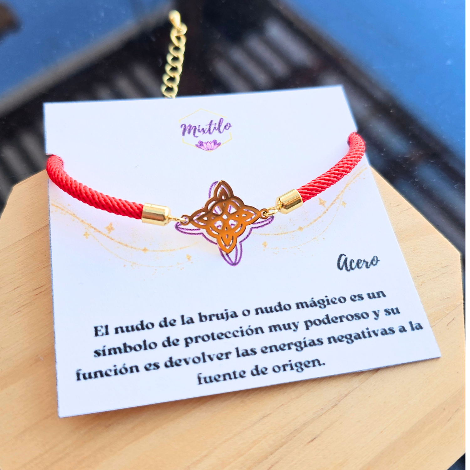 Pulsera Roja Nudo de Brujas - Protección