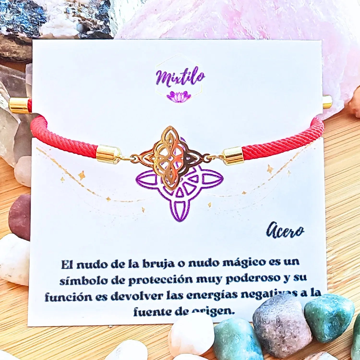 Pulsera Roja Nudo de Brujas - Protección