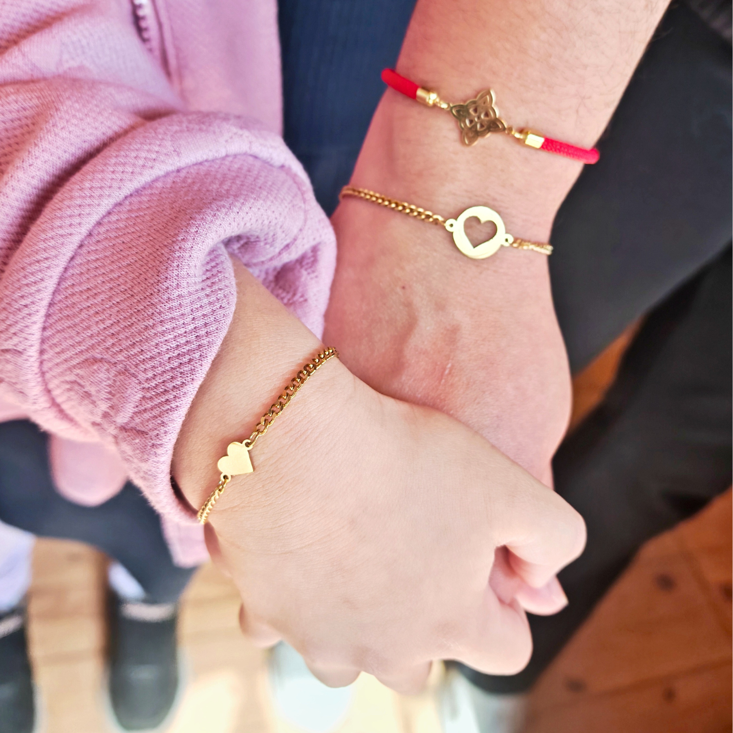 Pulseras madre e hija - plateadas