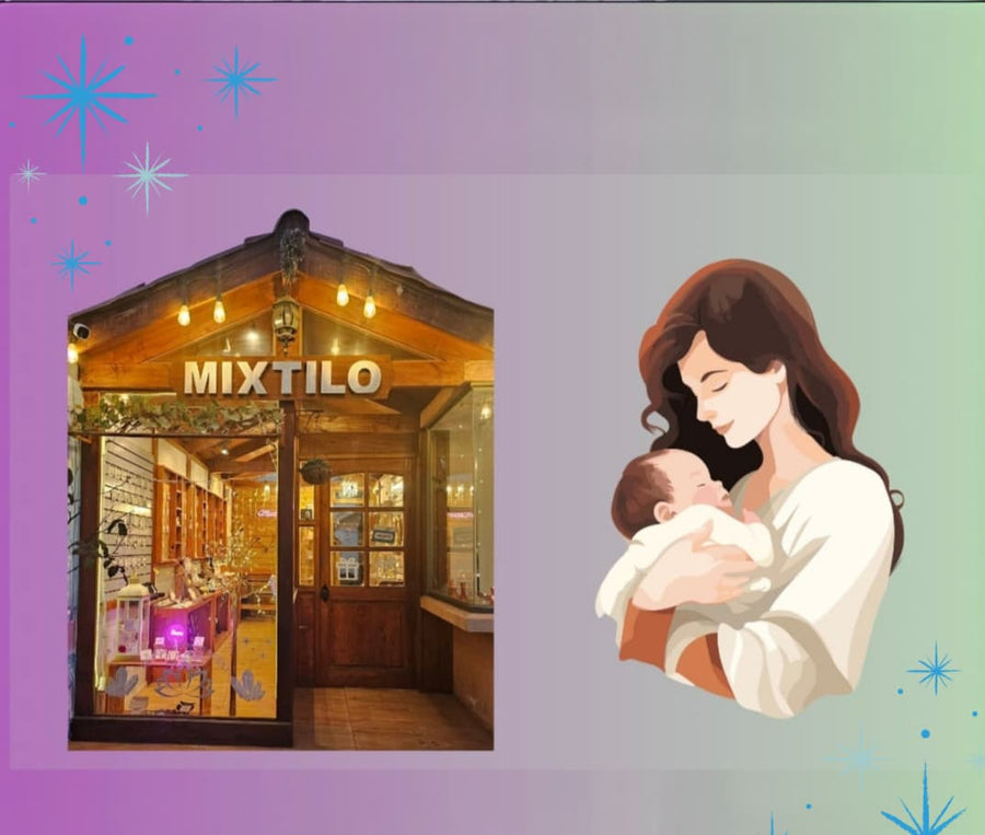 Mamá y bebé, primera fachada Mixtilo