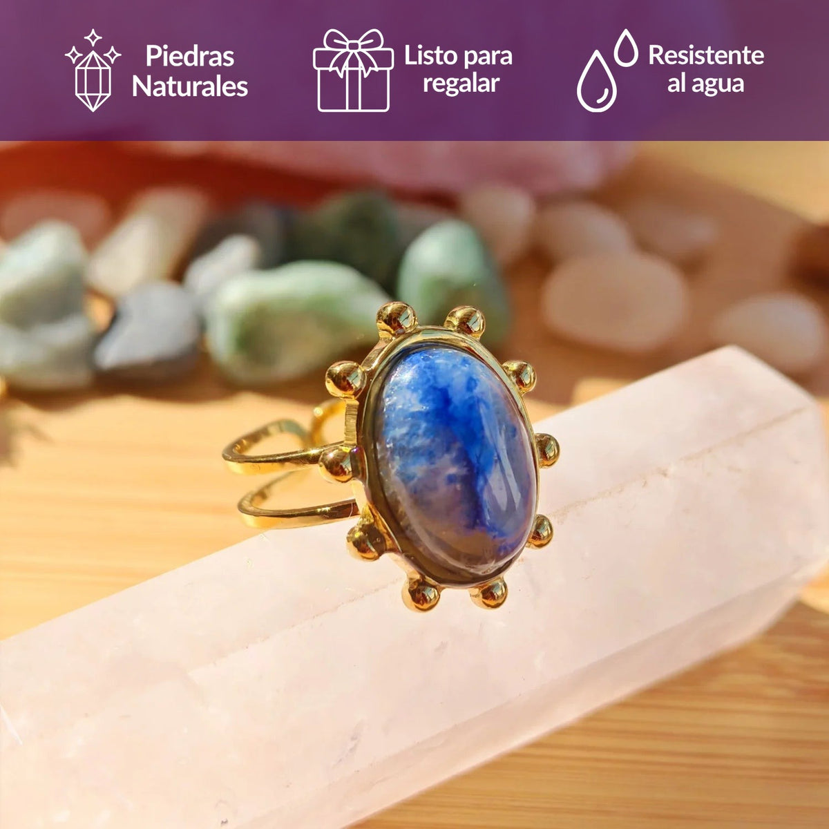 Anillo sodalita - Claridad y Sabiduría