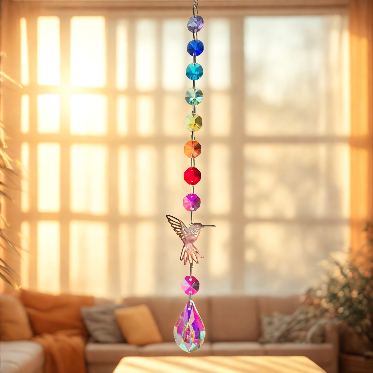 Atrapasol Colibrí 7 Chakras – Energía, Equilibrio y Buenas Vibras | Mixtilo