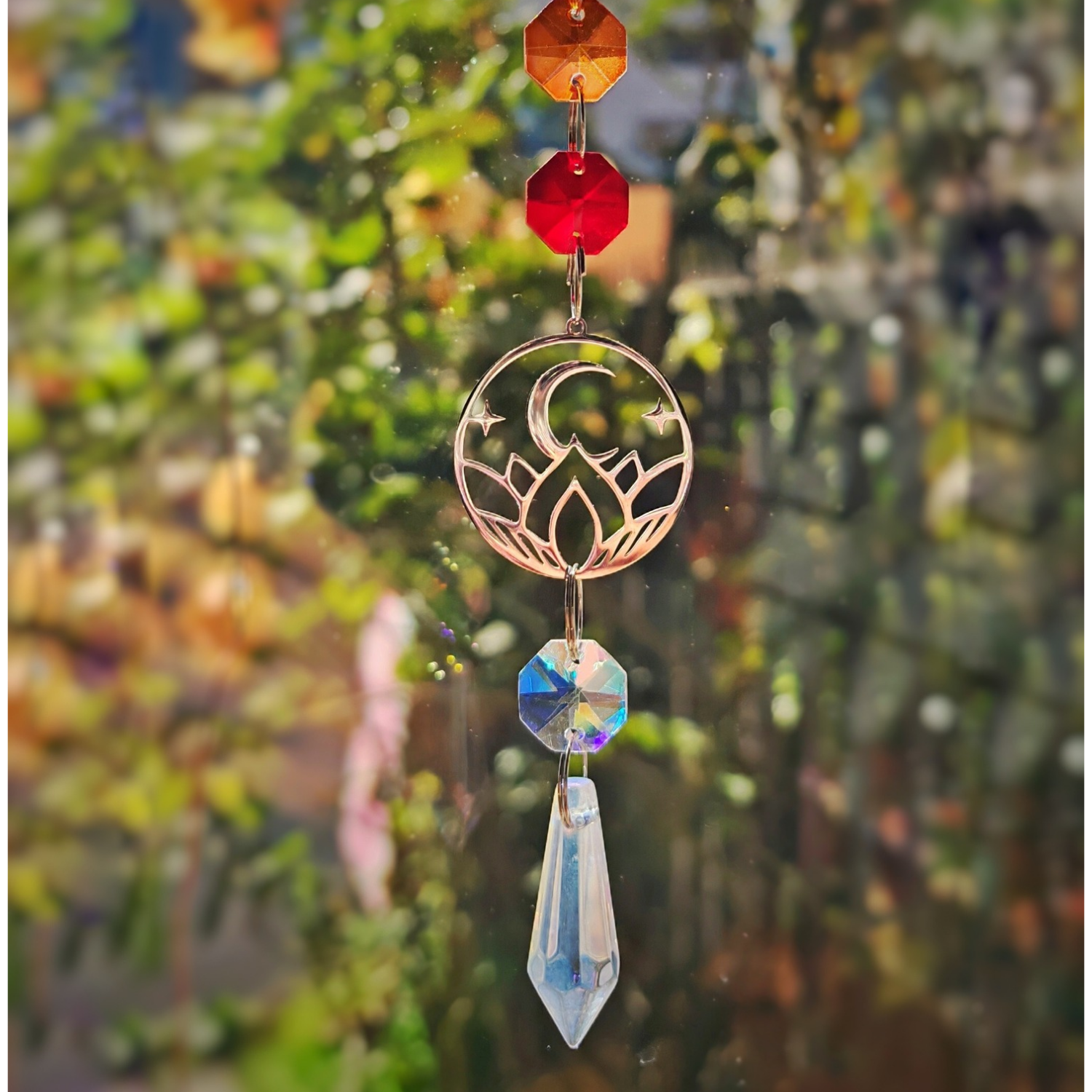 Atrapasol Luna y Flor de Loto 7 Chakras – Armonía, Protección y Paz | Mixtilo