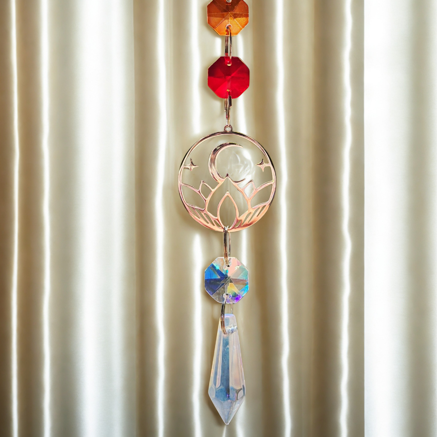 Atrapasol Luna y Flor de Loto 7 Chakras – Armonía, Protección y Paz | Mixtilo