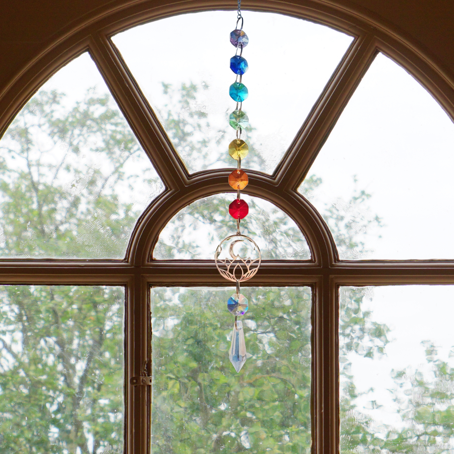 Atrapasol Luna y Flor de Loto 7 Chakras – Armonía, Protección y Paz | Mixtilo