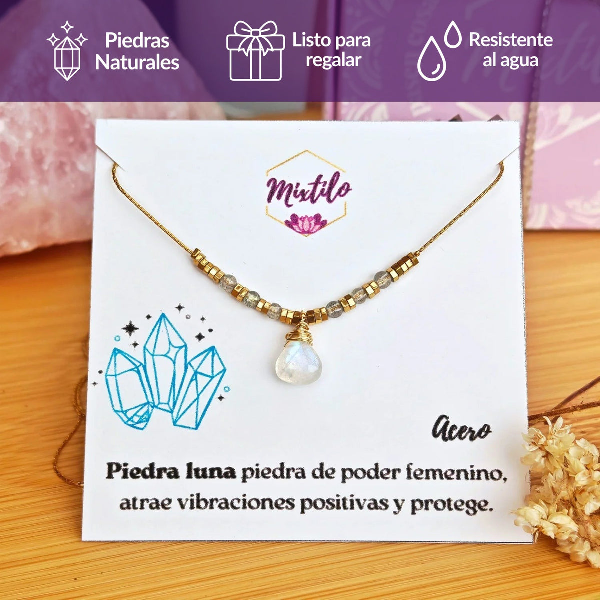 Collar Piedra Luna – Poder Femenino