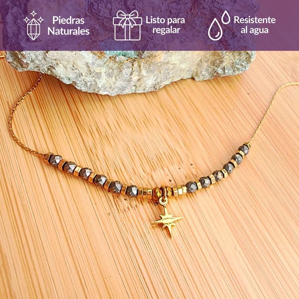 Collar Pirita & Estrella Fugaz - Prosperidad