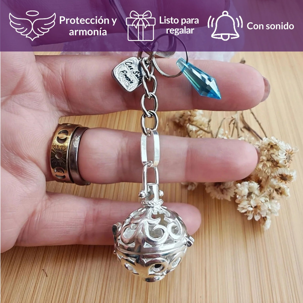 Llamador de Ángeles Esfera - Plateado