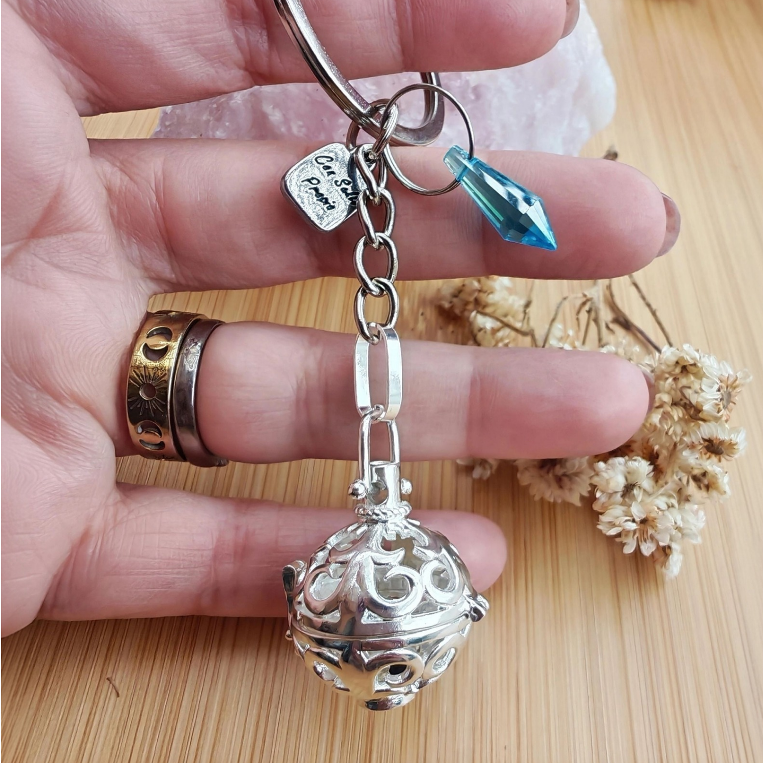 Llamador de Ángeles Esfera Plateado – Energía, Paz Interior y Acompañamiento | Mixtilo