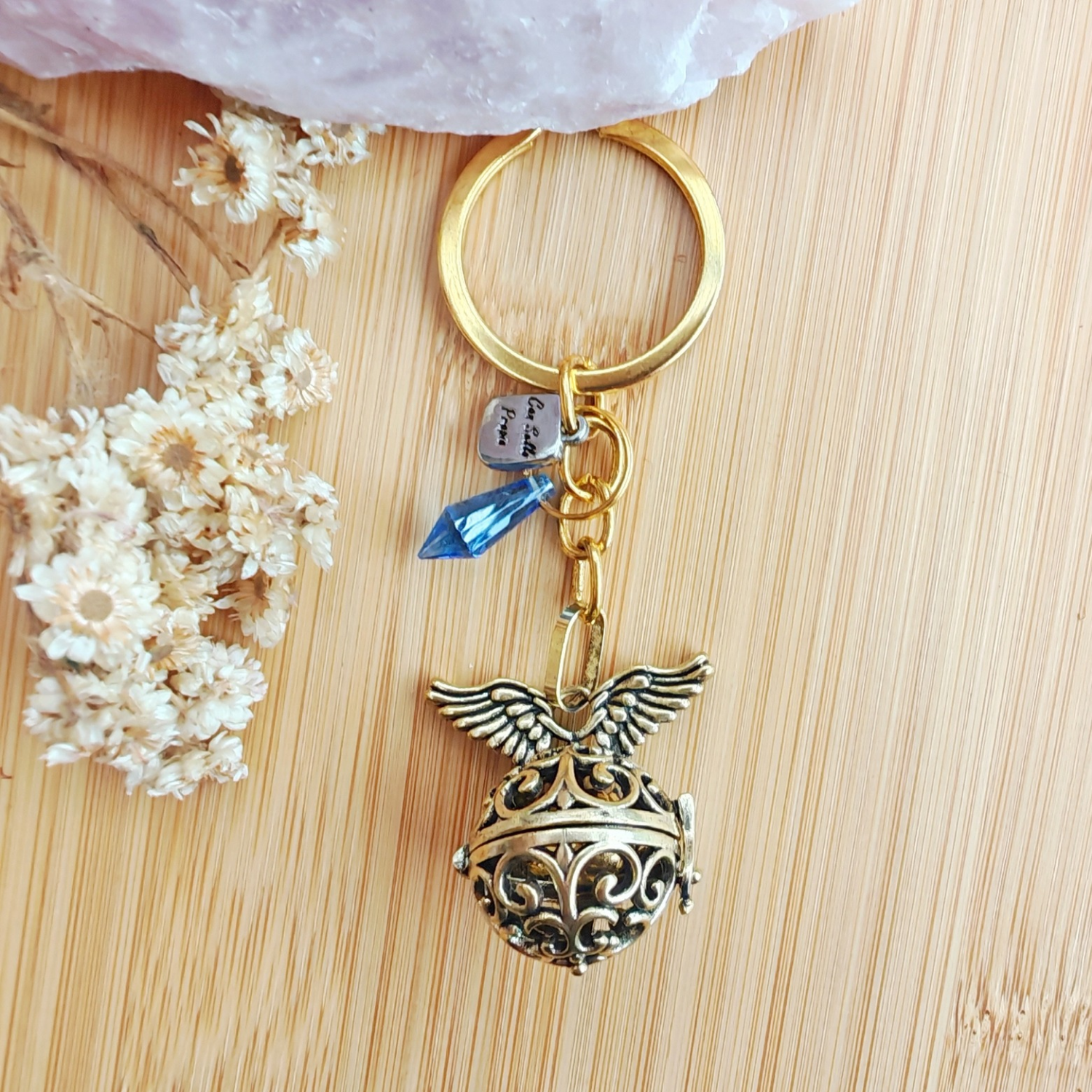 Llamador de Ángeles Alas Dorado – Paz, Guía y Energía Protectora | Mixtilo