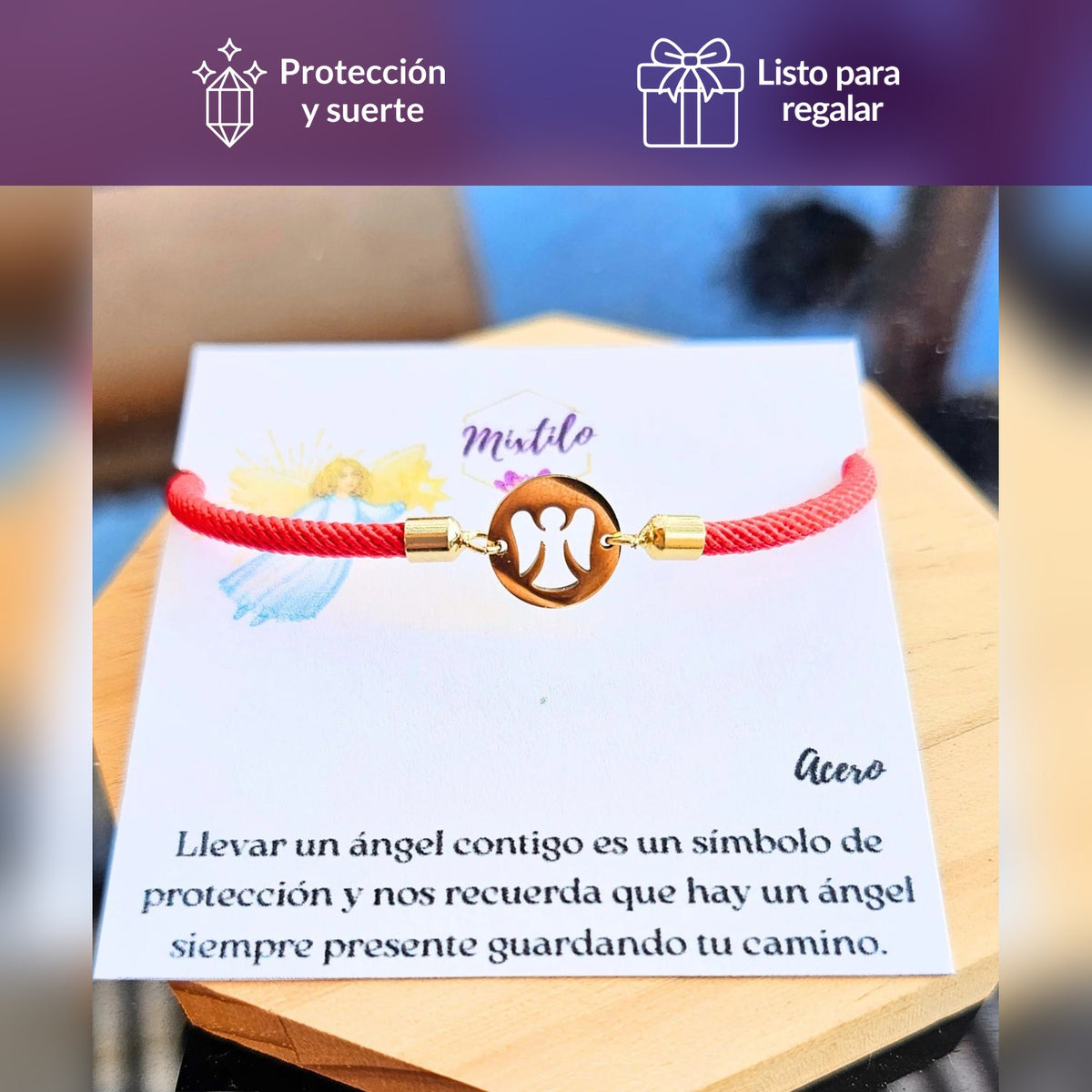 Pulsera Roja Ángel - Protección y guía