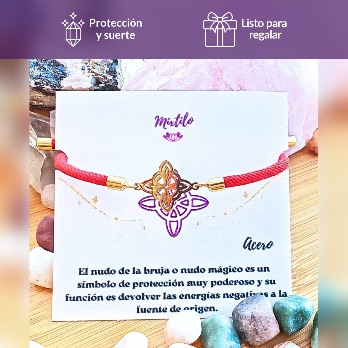 Pulsera Roja Nudo de Brujas - Protección