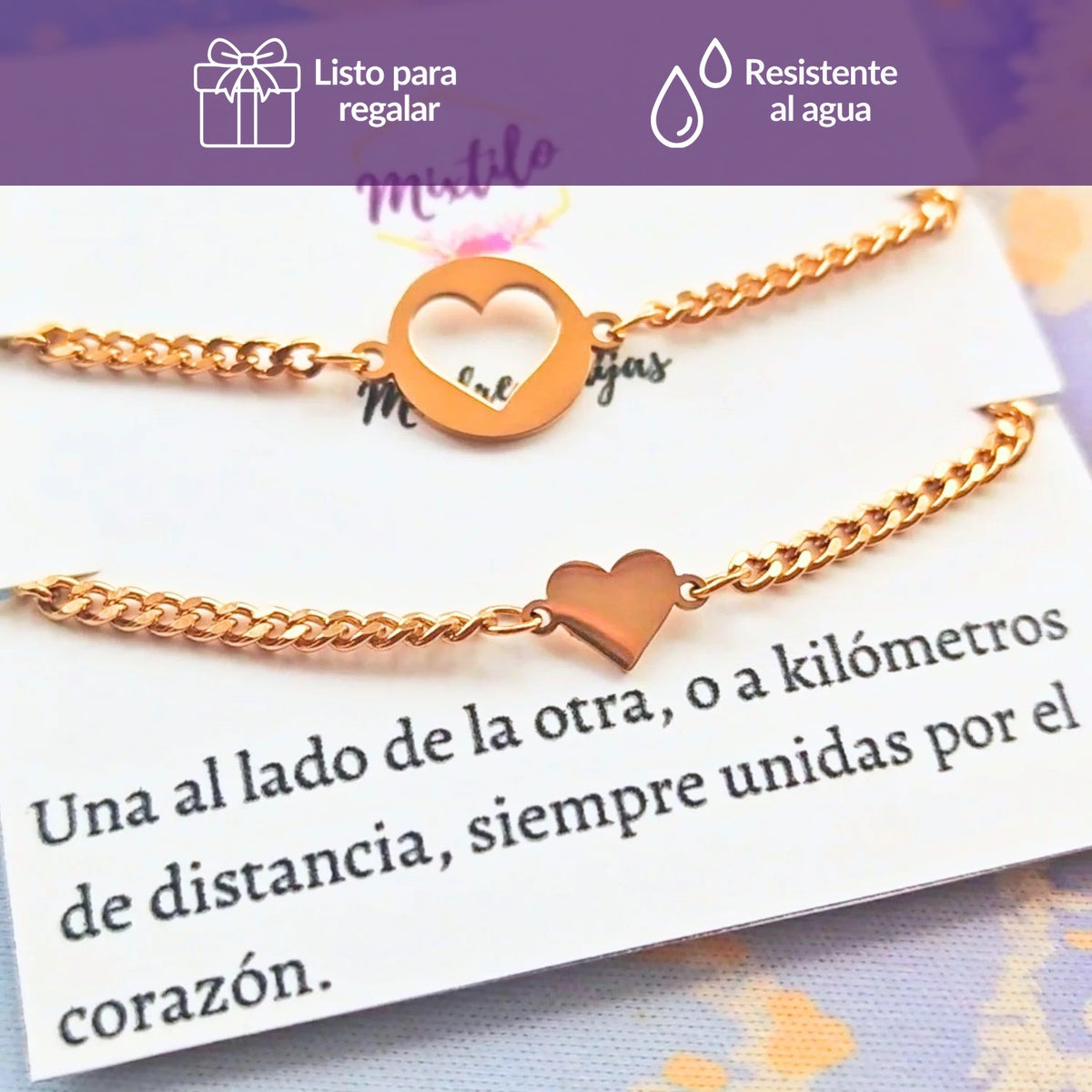 Pulseras madre e hija - dorada