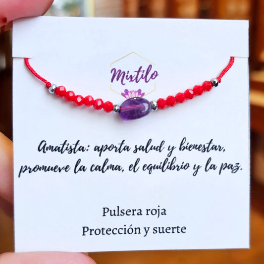 Pulsera roja Amatista