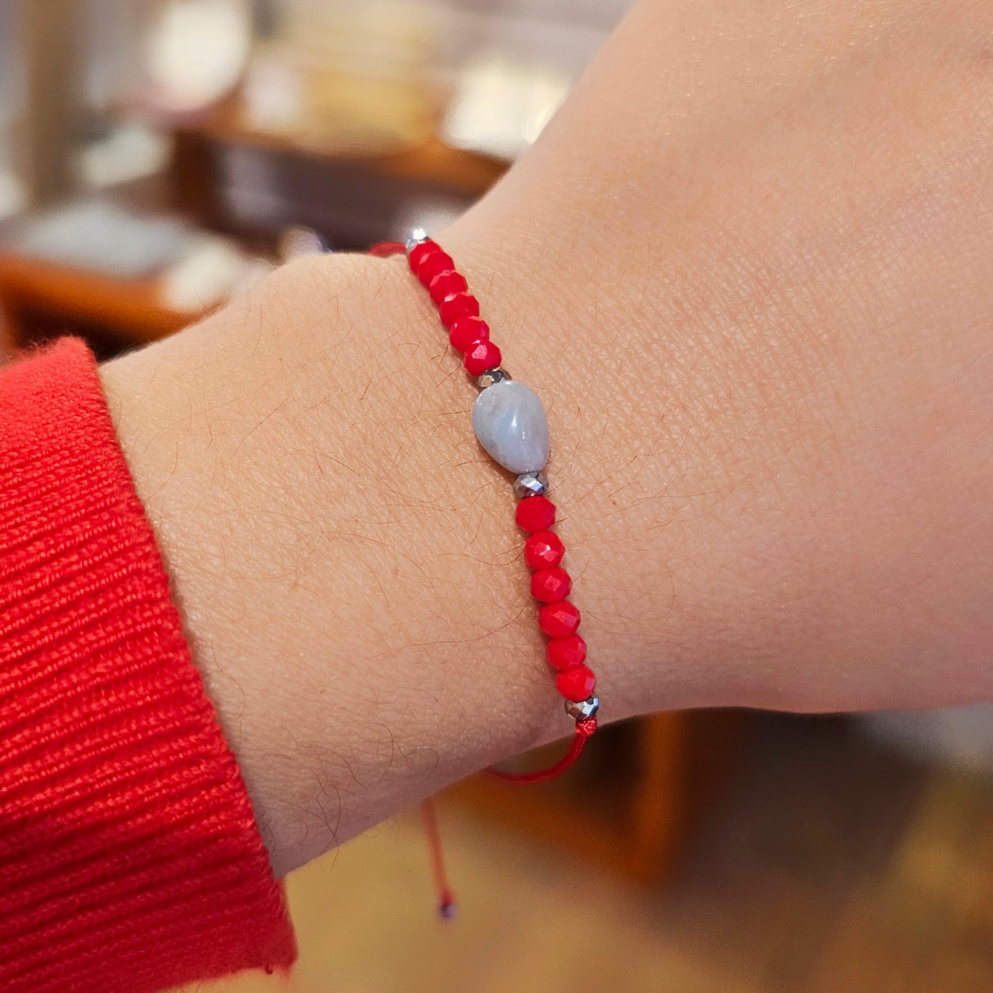 Pulsera roja Amazonita