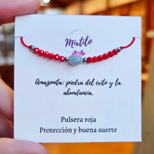Pulsera roja Amazonita