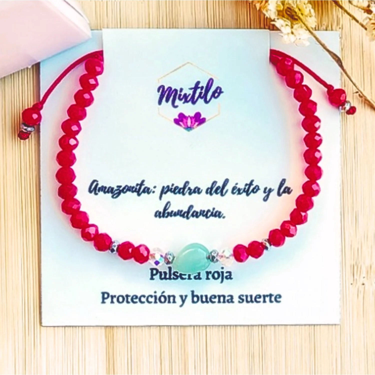 Pulsera Roja Amazonita – Éxito y Abundancia